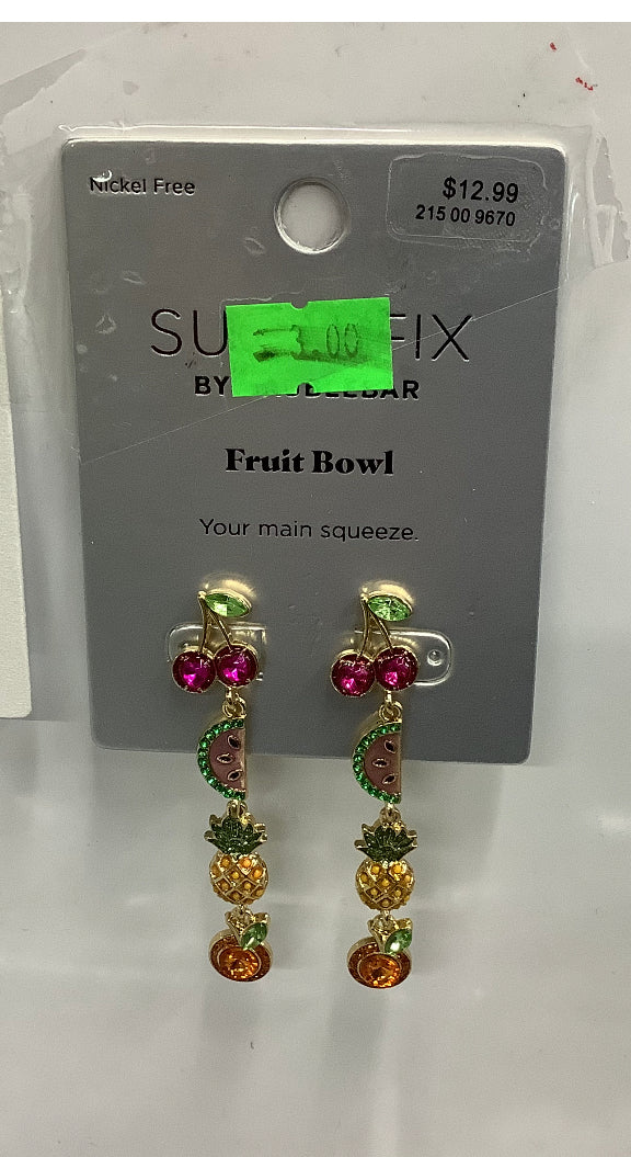 SUGARFIX by BaubleBar Mixed Fruit Drop Earrings FN Bargains Discount
