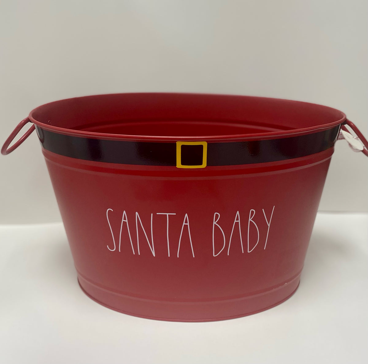 Santa Baby Large Metal Bucket FN Bargains Discount Store