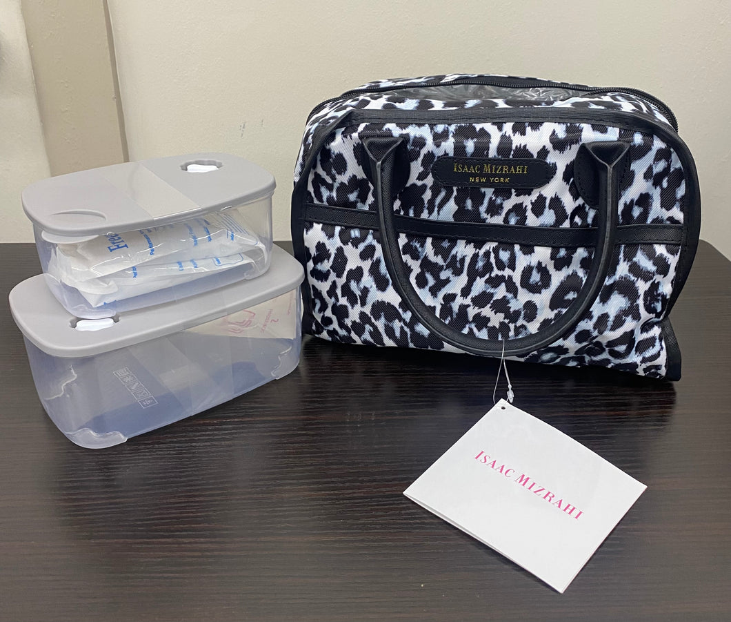 Boxy Lunch Tote - Snow Leopard