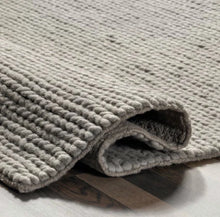 Load image into Gallery viewer, Penelope Braided Wool Area Rug Square Gray 6'
