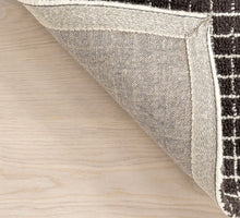 Load image into Gallery viewer, Melrose Checked Wool Area Rug Charcoal 8&#39; x 10&#39;
