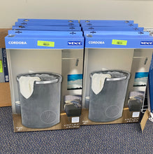 Load image into Gallery viewer, Laundry Bin Gray Freestanding w/Metal Rim &amp; Drawstring
