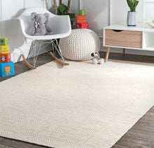 Load image into Gallery viewer, Hand Woven Ago Area Rug 7&#39; 6&quot; x 9&#39; 6&quot; - Cream
