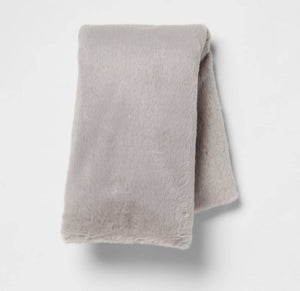 Plush Body Pillow Cover - Gray
