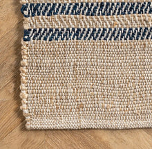 Load image into Gallery viewer, 3’ x 5’6” Striped Jute Flatweave Rug
