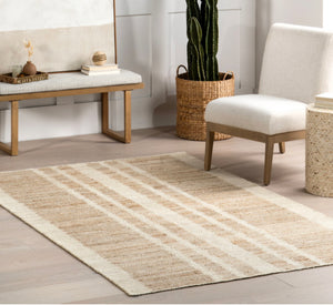 5' x 8' Ashtyn Vertical Striped Jute Area Rug