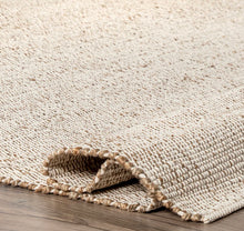 Load image into Gallery viewer, Elfriede Farmhouse Jute Blend Area Rug Natural 7' 6" x 9' 6" Rectangle
