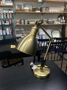 Industrial Desk Lamp - Brass (Includes CFL Light Bulb)