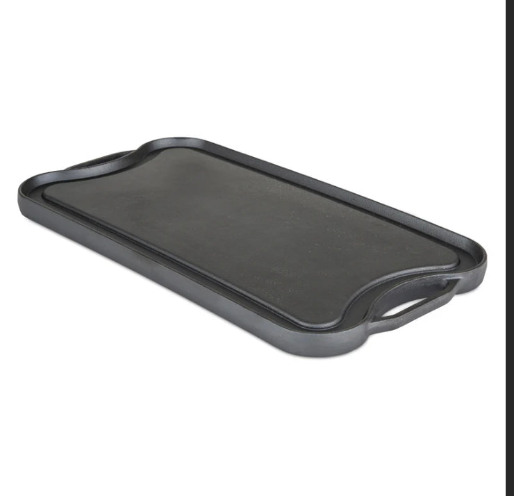 Viking Cast Iron 2 Burner 20 in. Reversible Grill/Griddle Pan