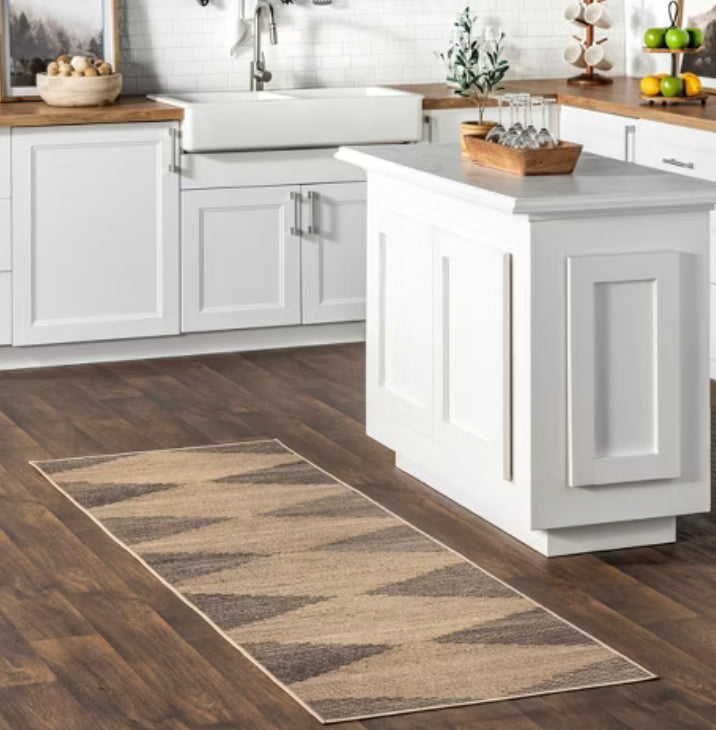 Dori Tribal Easy-Jute Machine Washable Area Rug Natural 2' 6" x 8'