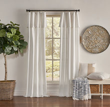 Load image into Gallery viewer, 1pc 50&quot;x84&quot; Light Filtering Drop Cloth Window Curtain Panel Off White - Mercantile
