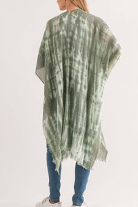 Arcadia Olive Tie Dye Kimono