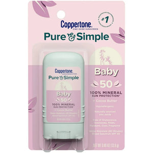 Coppertone Pure & Simple Baby Sunscreen Stick - SPF 50