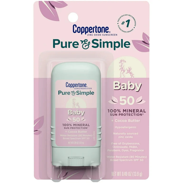 Coppertone Pure & Simple Baby Sunscreen Stick - SPF 50