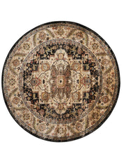 Load image into Gallery viewer, 5’3 x 5’3 Nourison Delano Black Round Area Rug DEL05
