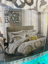Load image into Gallery viewer, 9pc Bed-in-a-Bag Taupe Nepal Medallion Comforter Set - Full

