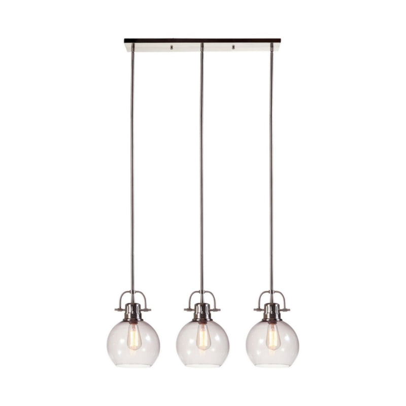 Signature Design by Ashley - Johano Contemporary Glass Pendant Adjustable Light Fixture