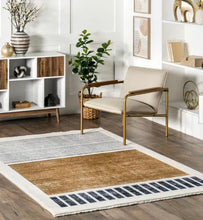 Load image into Gallery viewer, Keeva Modern Striped Fringe Area Rug 10&#39; x 13&#39;
