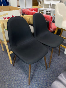 Set of 2 Copley Upholstered Dining Chairs - Black *See Description*