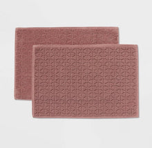 Load image into Gallery viewer, 2pc 17&quot;x24&quot; Boho Rug Set Mauve
