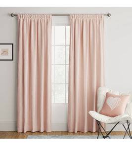 1pc 42"x84" Room Darkening Heathered Thermal Window Curtain Panel Pink