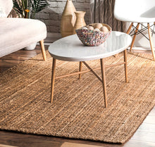 Load image into Gallery viewer, Ashli Solid Jute Area Rug Natural 7' 6" x 9' 6"
