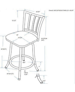 Set of 2 Robinson Adjustable Height Barstools - Dark Bronze