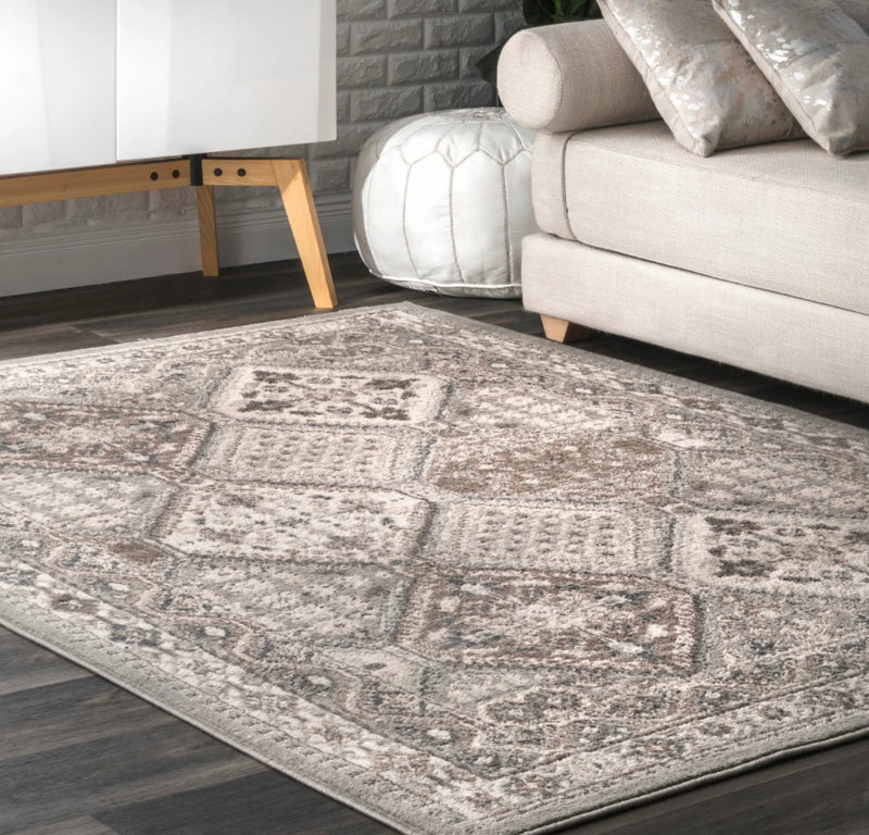Vintage Tile Becca Area Rug Grey 3'x5'