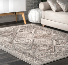 Load image into Gallery viewer, Vintage Tile Becca Area Rug Grey 3'x5'
