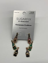 Load image into Gallery viewer, SUGARFIX by BaubleBar &#39;Champagne Problems&#39; Statement Earrings - Pink/Green/Black
