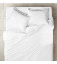 Load image into Gallery viewer, King/California King Heavyweight Linen Blend Comforter &amp; Sham Set White

