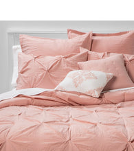 Load image into Gallery viewer, Queen 8pc Montvale Pinch Pleat Comforter Set - Blush
