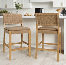 Load image into Gallery viewer, Set of 2 Nathan James Cohen Sear 24” Counter Stools
