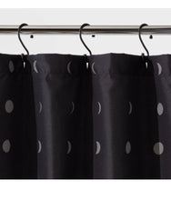 Load image into Gallery viewer, Moon Microfiber Shower Curtain Gray/Black
