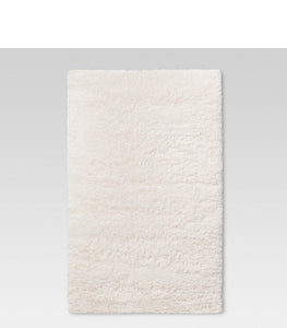 4 x 5”6 Plush Shag Rug - Cream