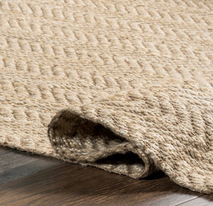 8'x10' Don Chevron Jute Tasseled Area Rug