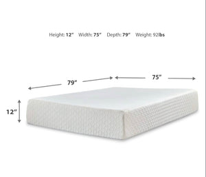 Ashley Furniture “Chime” 12 Inch Memory Foam Mattress - King