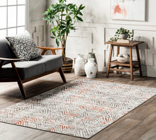 Load image into Gallery viewer, 5 x 8 Cathrine Geometric Distressed Area Rug
