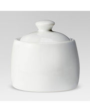 Load image into Gallery viewer, 8oz Ceramic Sugar Bowl White
