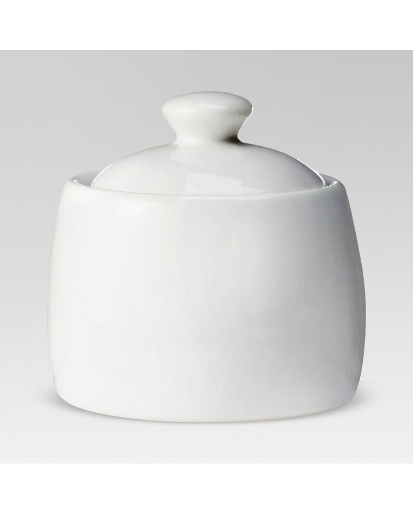 8oz Ceramic Sugar Bowl White