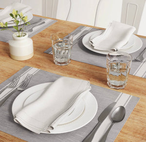 Cotton Striped Placemat Gray