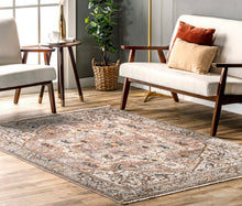 Load image into Gallery viewer, 7&#39;9&quot;x7&#39;7&quot; Harriet Vintage Medallion Fringe Area Rug
