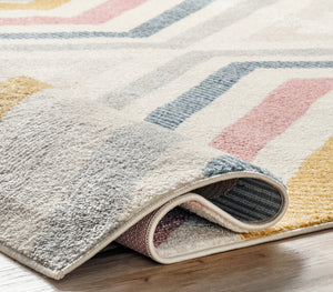 6' 7"" x 9' Neveah Contemporary Chevron Area Rug
