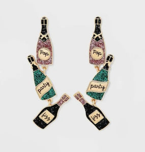 SUGARFIX by BaubleBar 'Champagne Problems' Statement Earrings - Pink/Green/Black