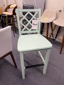 25.25" Shelby X-Back Farmhouse Counter Height Stool Mint Green - Powell