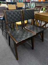 Load image into Gallery viewer, Set of 2 Ceylon Woven Black/Walnut Dining Chairs
