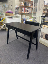 Load image into Gallery viewer, Paulo Wood Writing Desk with Drawer - Black
