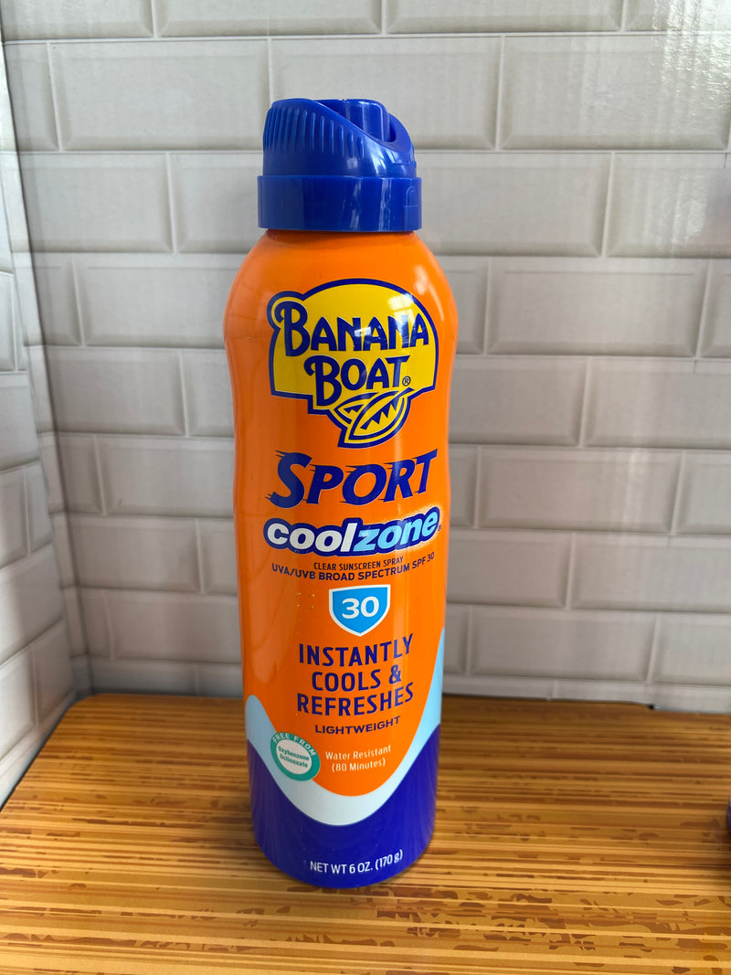 Banana Boat Sport Coolzone Clear Sunscreen Spray - SPF 30
