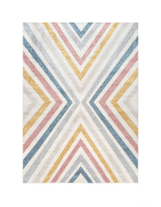 6' 7"" x 9' Neveah Contemporary Chevron Area Rug