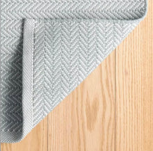 Load image into Gallery viewer, Herringbone Handwoven Indoor/Outdoor Rug Blue Ivory 2&#39;6x8&#39;
